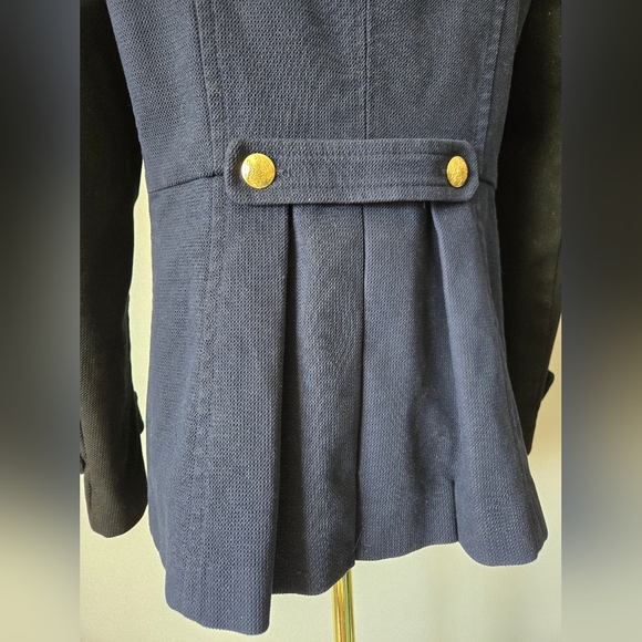 BANANA REPUBLIC Blue and Black Double-Breasted Peacoat /Blazer. Size M - Picture 7 of 16
